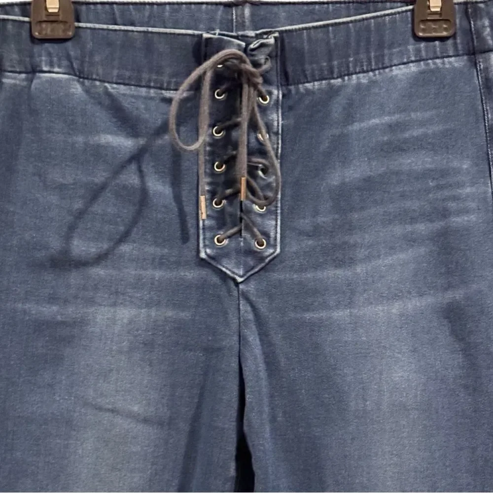 American Eagle Dark wash Pull on 360 next level stretch jeans size 12 - Picture 3 of 7
